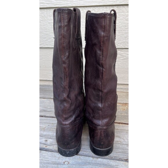 FRYE Anna Women's 9M Leather Mid-Calf Pull On Boots - Brown - Picture 8 of 14